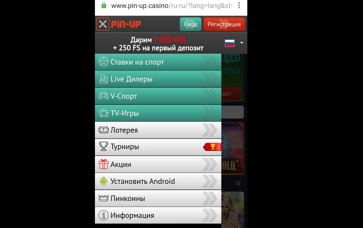 Обзор возможностей мобильной версии казино Пин Ап